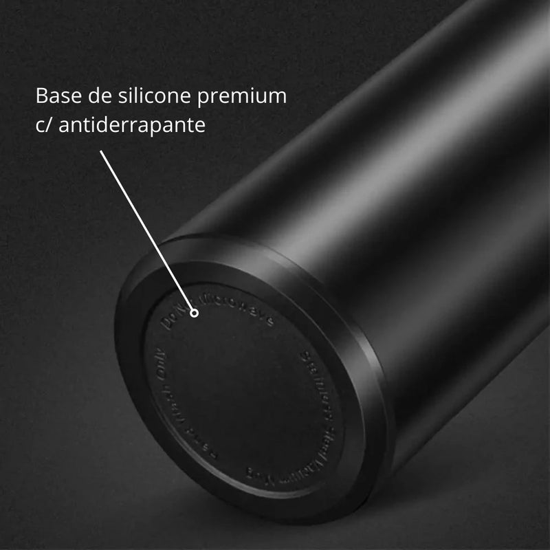 Garrafa térmica a vácuo de 500ml com medidor de temperatura, garrafa de água com display digital e suporte para chá à prova de vazame