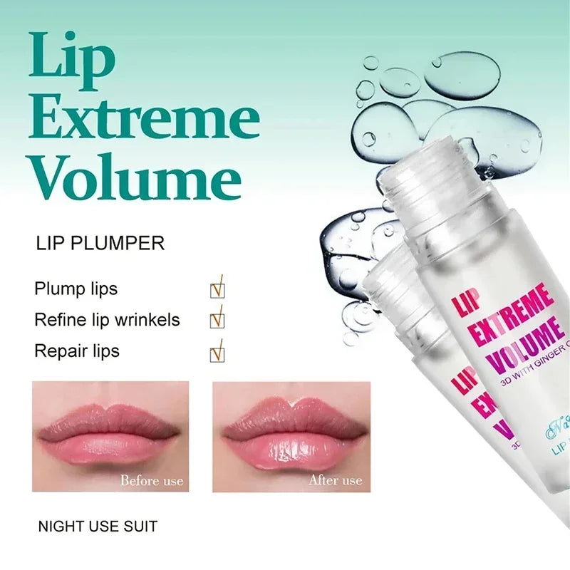 Óleo de soro labial de longa duração, essência de volume instantâneo, óleo reparador de linhas finas labiais, aumenta a elasticidade, bálsamo labial sexy