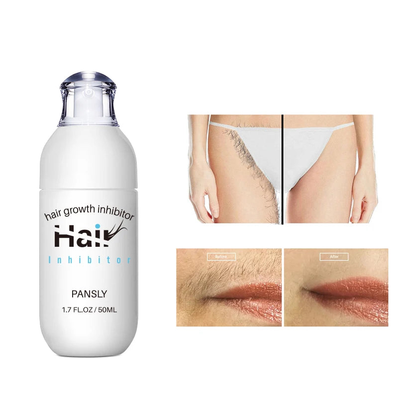 SPRAY de remoção de cabelo inibidor de crescimento de cabelo spray indolor redução de cabelo inibe permanentemente o crescimento de cabelo pele suave e sedosa