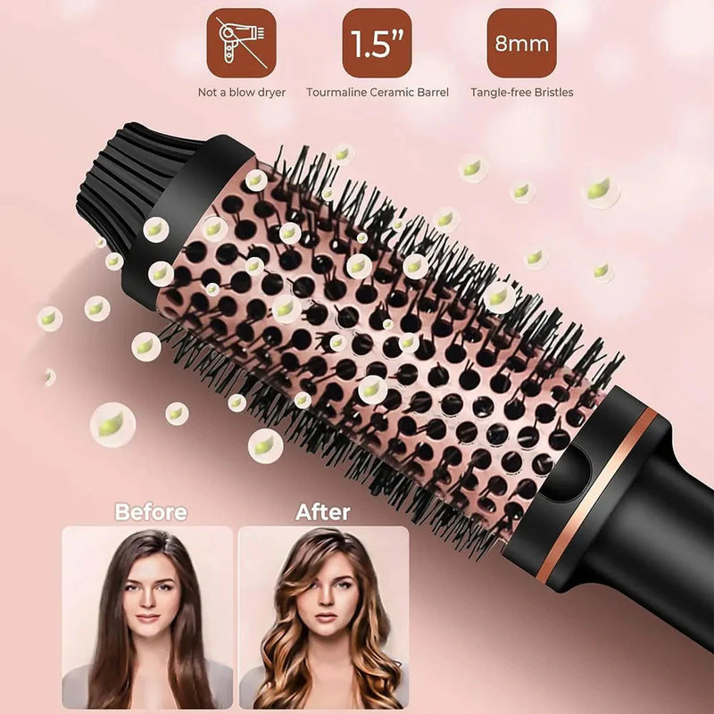 ESCOVA MODELADORA ALISADORA  ROTATIVA Modelador de Cabelo COM Pente Quente  2 em 1 Modelador de Cabelo Alisador