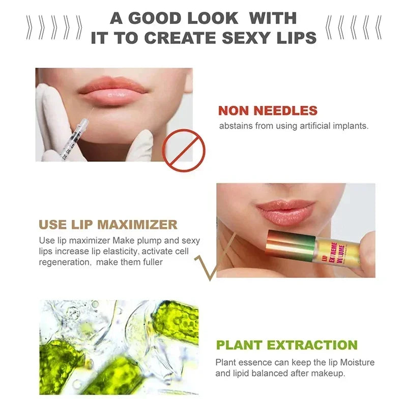 Óleo de soro labial de longa duração, essência de volume instantâneo, óleo reparador de linhas finas labiais, aumenta a elasticidade, bálsamo labial sexy