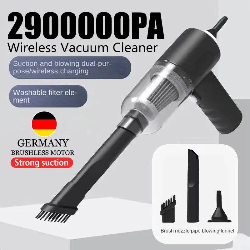 2900000PA Wireless Vacuum Cleaner 120w High Power Handheld Auto Vacuum Cleaner Cordless  2 In 1 Dual Use For Home And Car