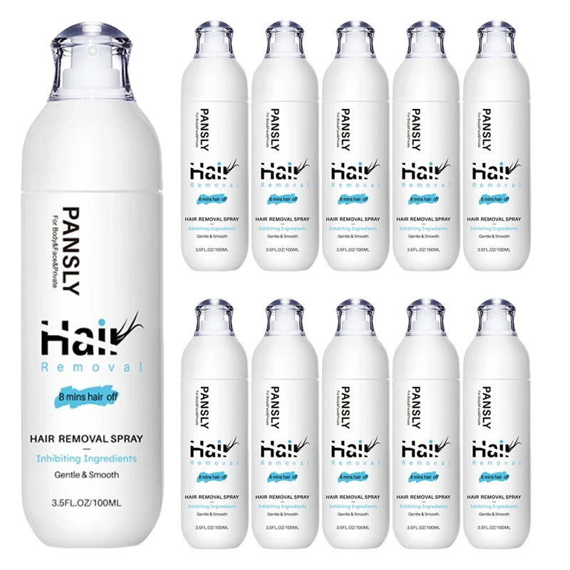 SPRAY de remoção de cabelo inibidor de crescimento de cabelo spray indolor redução de cabelo inibe permanentemente o crescimento de cabelo pele suave e sedosa