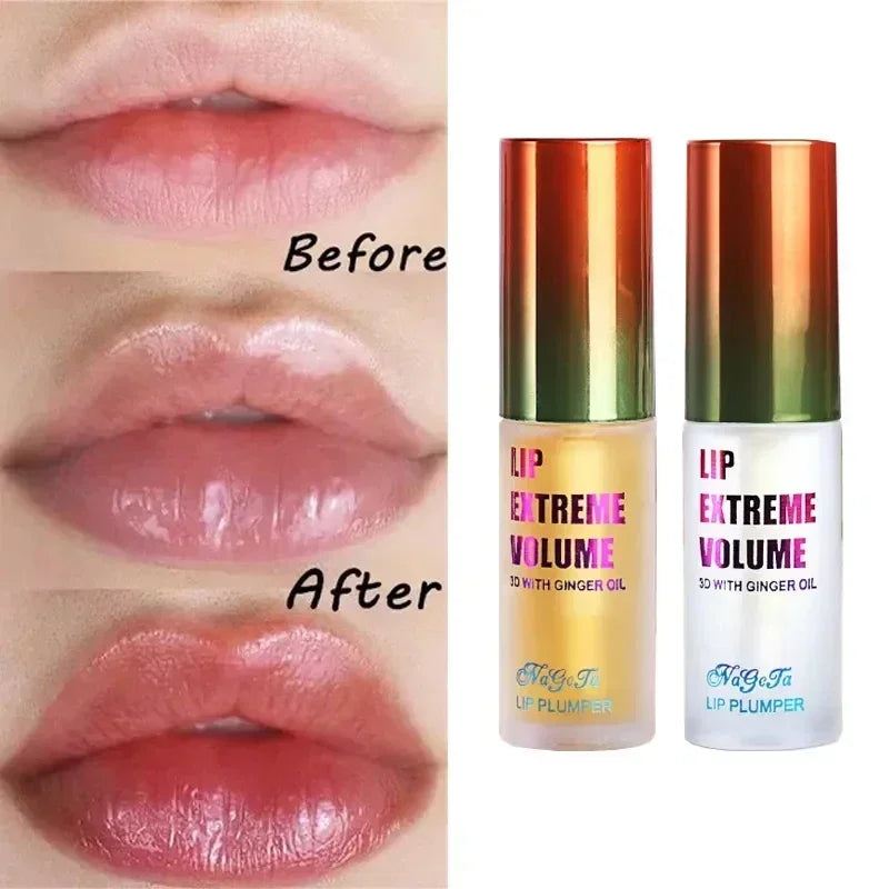 Óleo de soro labial de longa duração, essência de volume instantâneo, óleo reparador de linhas finas labiais, aumenta a elasticidade, bálsamo labial sexy