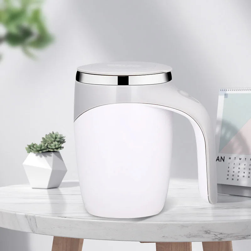 Caneca de Café Automática Recarregável – Agitação Elétrica Magnética em Aço Inoxidável