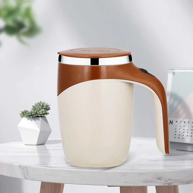 Caneca de Café Automática Recarregável – Agitação Elétrica Magnética em Aço Inoxidável