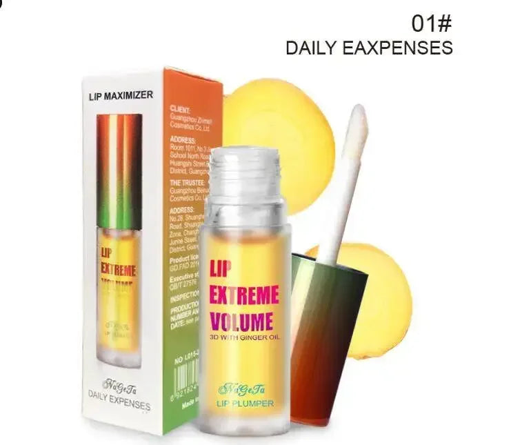 Óleo de soro labial de longa duração, essência de volume instantâneo, óleo reparador de linhas finas labiais, aumenta a elasticidade, bálsamo labial sexy