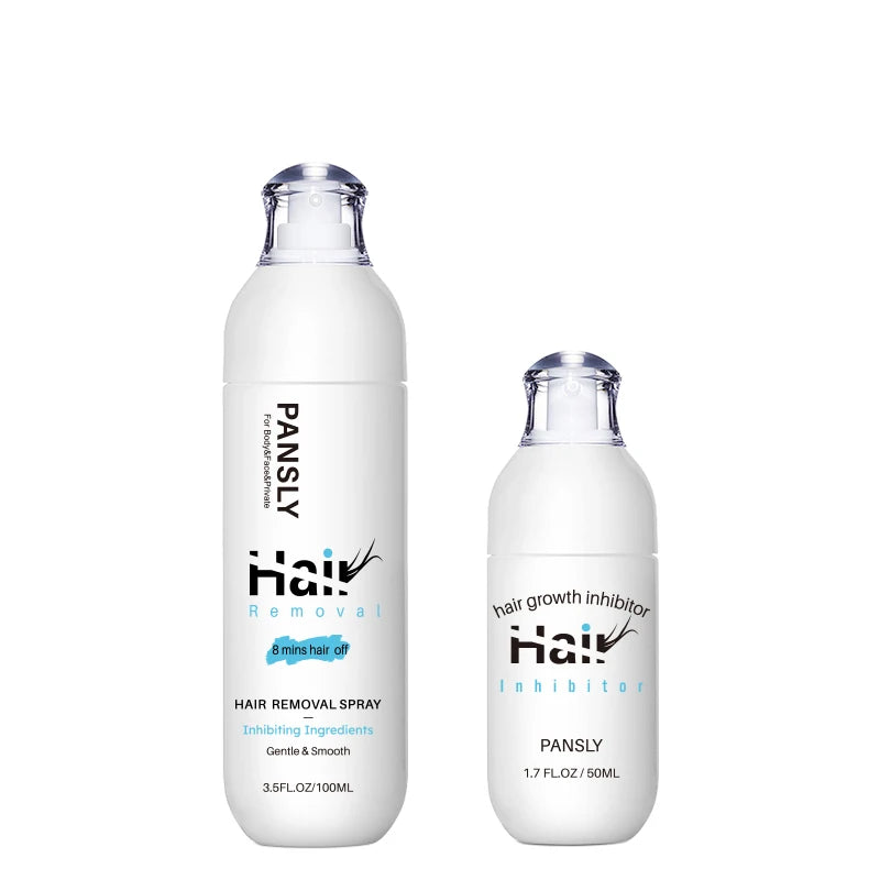 SPRAY de remoção de cabelo inibidor de crescimento de cabelo spray indolor redução de cabelo inibe permanentemente o crescimento de cabelo pele suave e sedosa