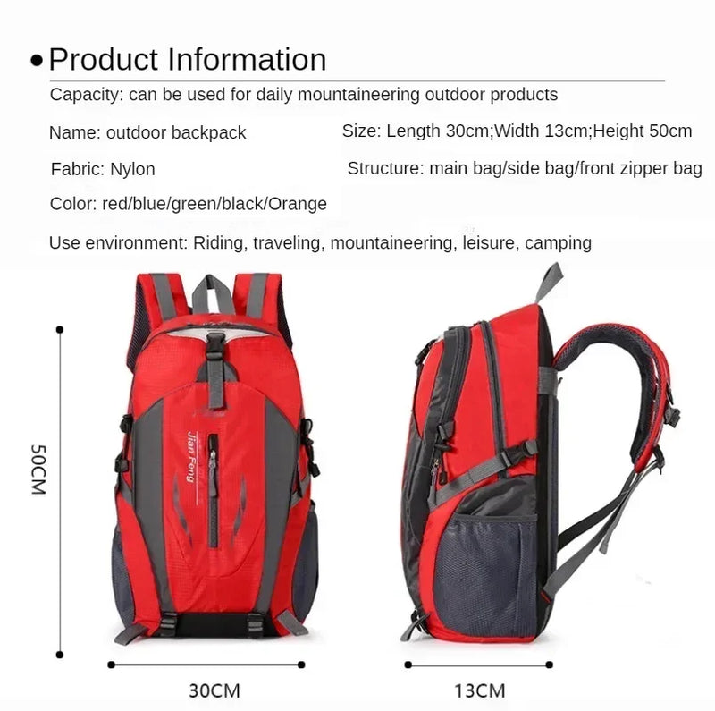 Quality Nylon Waterproof Travel Backpacks Men Climbing Travel Bags Hiking Backpack Outdoor Sport School Bag Men Backpack Women