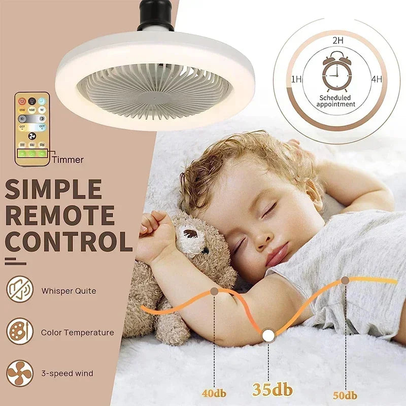 VENTILADOR DE TETO com Iluminação LED – Conforto, Estilo e Economia para Sua Casa