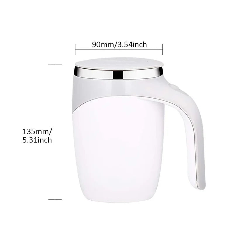 Caneca de Café Automática Recarregável – Agitação Elétrica Magnética em Aço Inoxidável