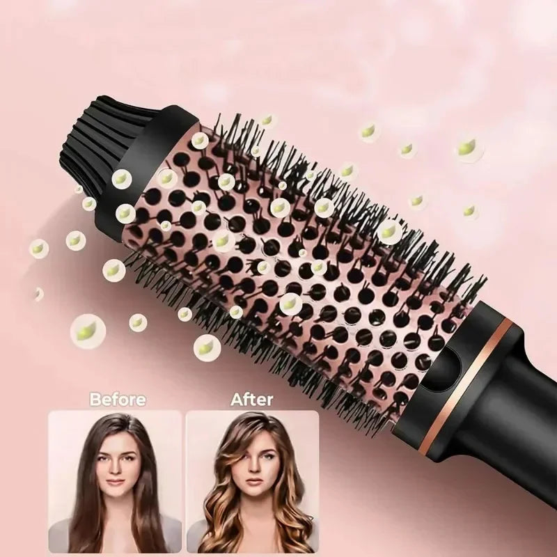 ESCOVA MODELADORA ALISADORA  ROTATIVA Modelador de Cabelo COM Pente Quente  2 em 1 Modelador de Cabelo Alisador