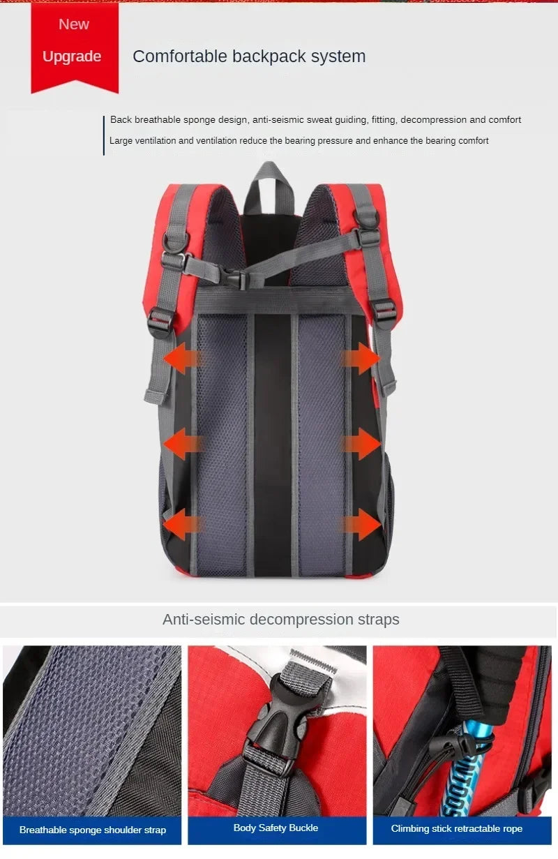Quality Nylon Waterproof Travel Backpacks Men Climbing Travel Bags Hiking Backpack Outdoor Sport School Bag Men Backpack Women