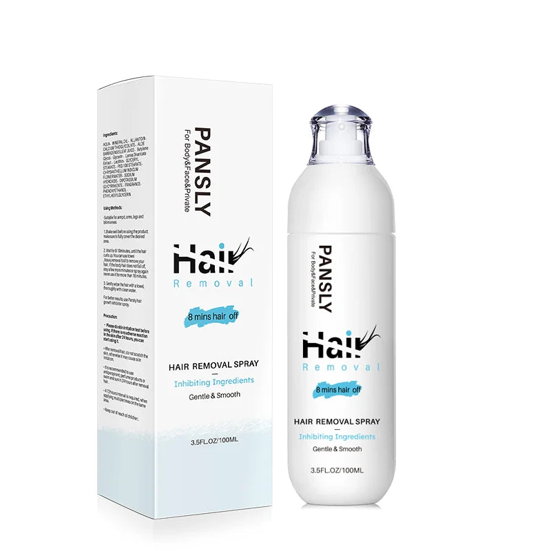 SPRAY de remoção de cabelo inibidor de crescimento de cabelo spray indolor redução de cabelo inibe permanentemente o crescimento de cabelo pele suave e sedosa