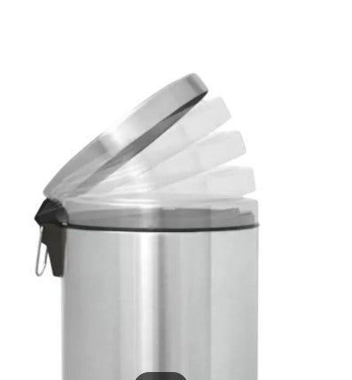 Lixeira de Banheiro 5 Litros com Escova Sanitária e Suporte - Inox,cesto
